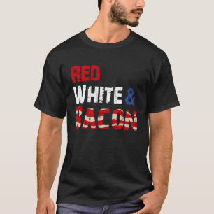T-shirt Branco Vermelho e Bacon