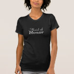 T-shirt brancos pretos da madrinha de casamento<br><div class="desc">T-shirt elegantes brancos pretos da madrinha de casamento</div>