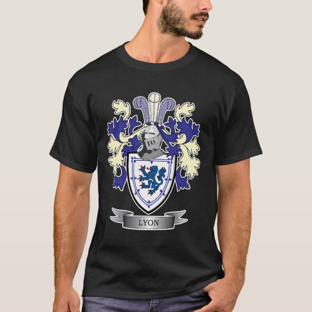 T-shirt Brasão da crista da família de Lyon (Frente)