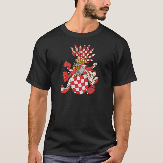 T-shirt Brasão de Croatia (século XIX) (Frente)