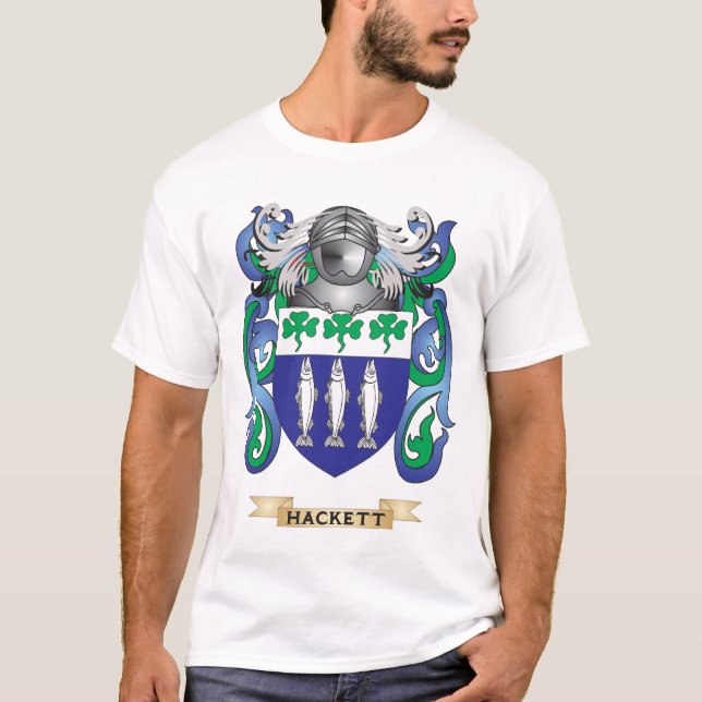 T-shirt Brasão de Hackett (crista da família) (Frente)