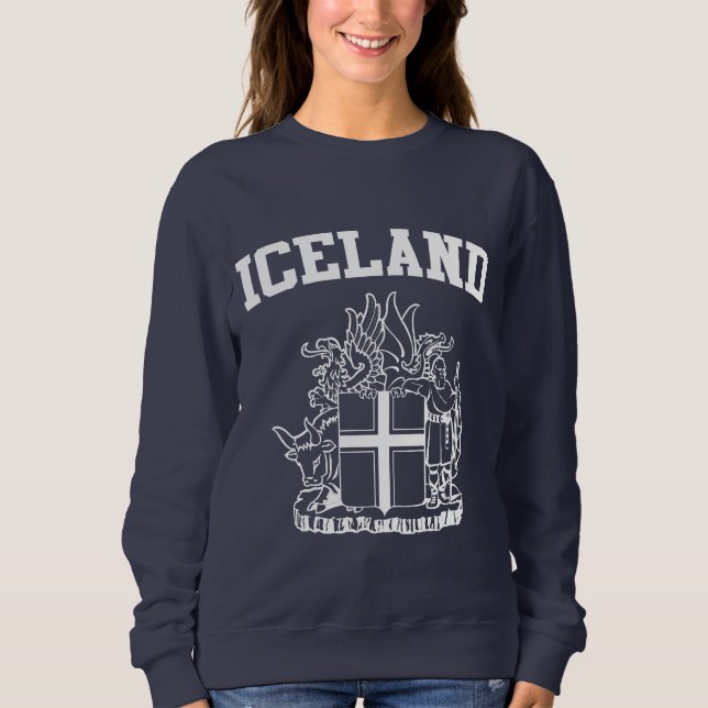 T-shirt Brasão de Islândia (Frente)