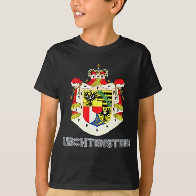 T-shirt Brasão de Liechtenstein (Frente)