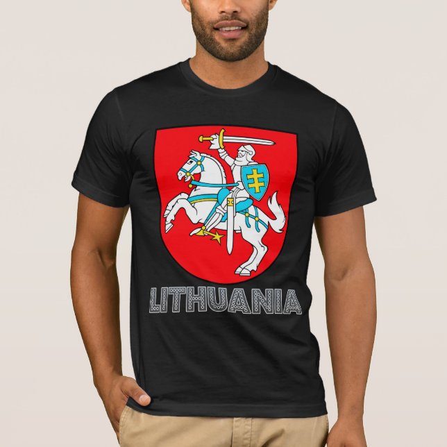 T-shirt Brasão de Lithuania (Frente)