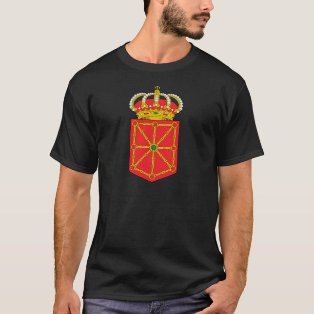 T-shirt Brasão de Navarra (espanha) (Frente)