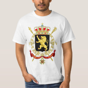 T-shirt Brasão do emblema de Bélgica - Armoiries Belgiqu