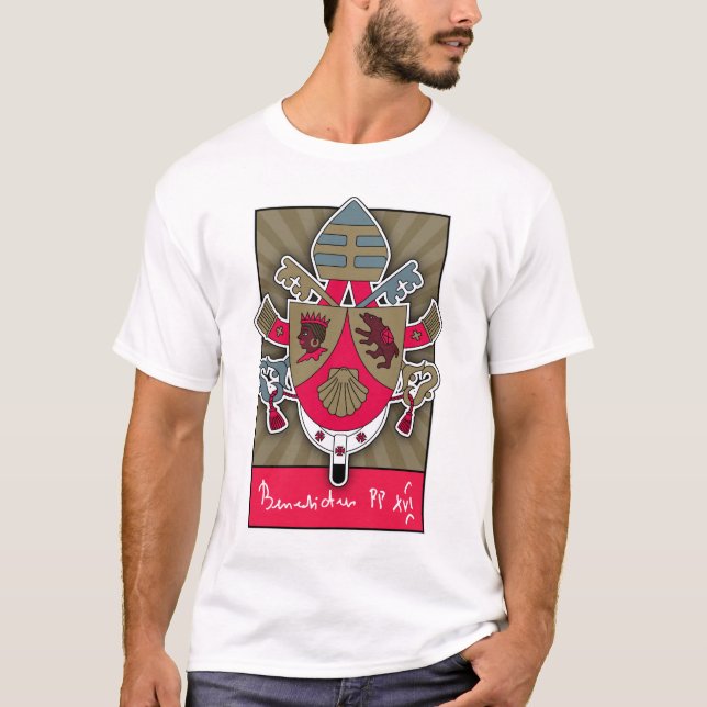 T-shirt Brasão do papa Benedict (Frente)