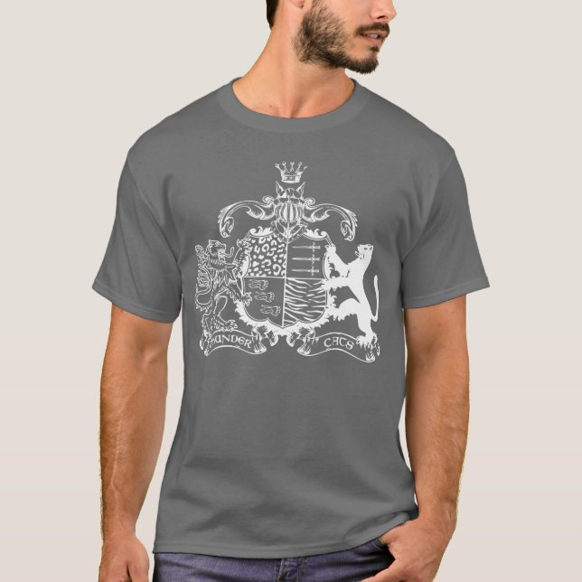 T-shirt brasão dos T-gatos - branco (Frente)