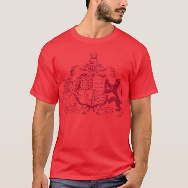 T-shirt brasão dos T-gatos - vermelho (Frente)