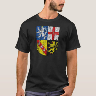 T-shirt Brasão envelhecida de Saarland