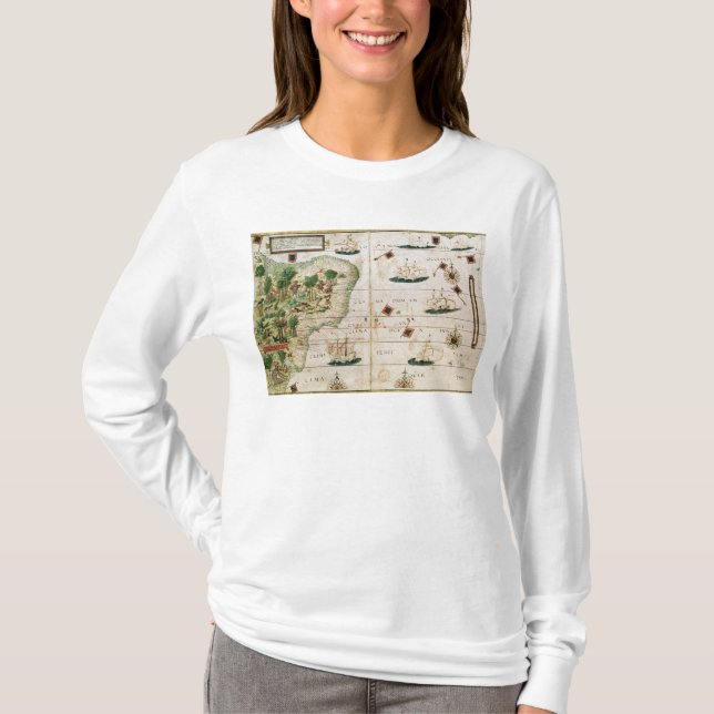 T-shirt Brasil de "do atlas Miller" por Pedro Reinel (Frente)