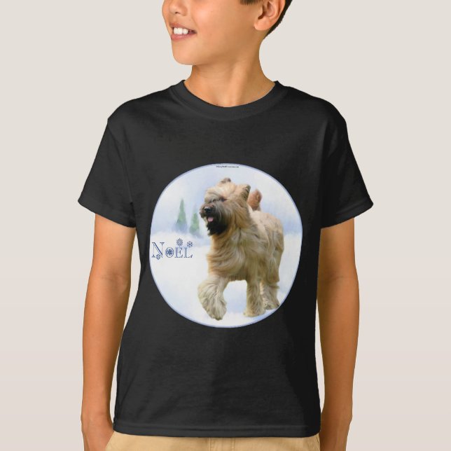 T-shirt Briard Noel (Frente)