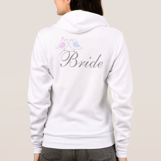 T-shirt BRIDE de aves de amor bonitas (Verso)