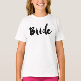 T-shirt Brides Typografia Calligaphy Mão Lettered Vestido