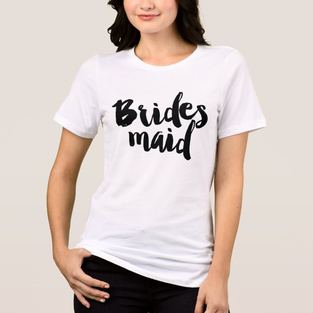 T-shirt Bridesmaid Mão - Letra (Frente)
