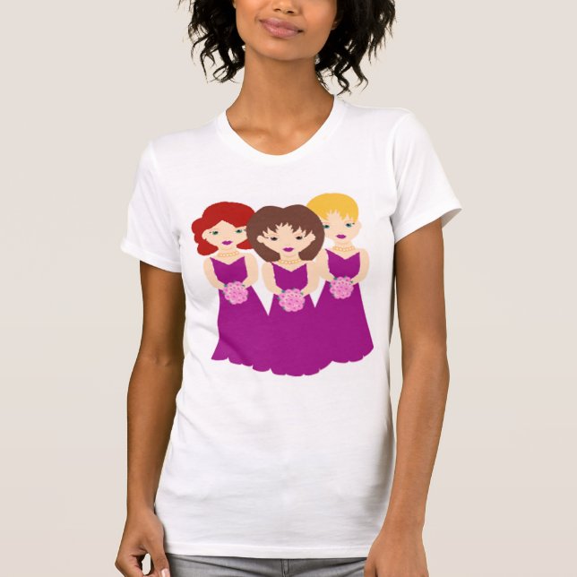 T-shirt Bridesmaids com atitude (Frente)