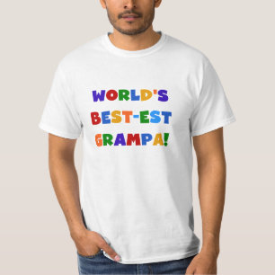 T-shirt "Bright Colors World's Best Grampa Gifts"