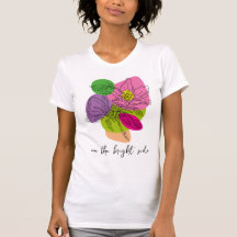 T-Shirt Bright Hibiscus Flower Line
