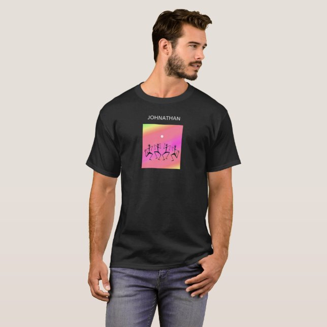 T-Shirt Bright Rainbow Celebration Dance (Frente Completa)