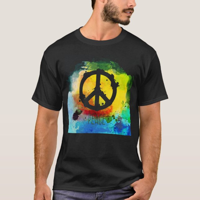 T-shirt brilhante de Boho das cores do símbolo de (Frente)
