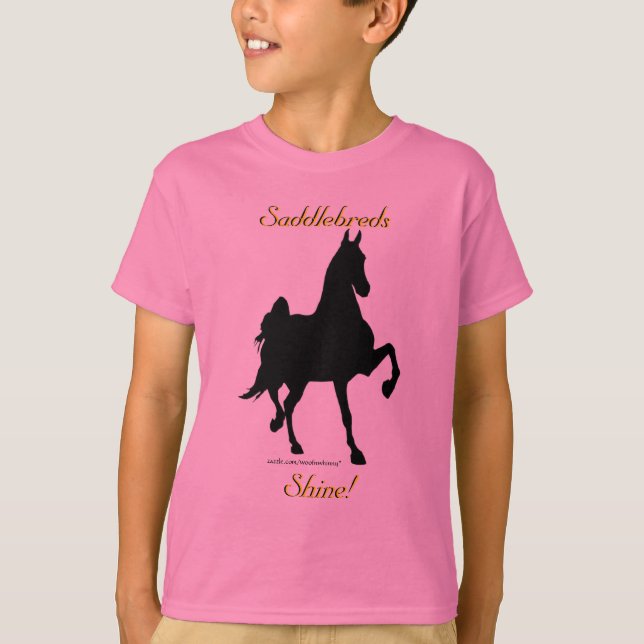 T-shirt Brilho de Saddlebreds -- T dos miúdos (Frente)