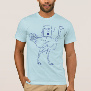 T-shirt Brinde que monta uma avestruz