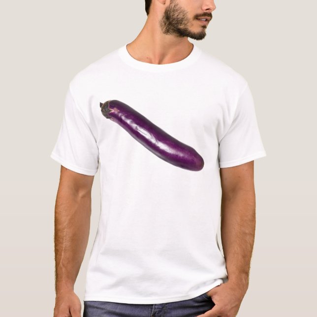 T-shirt Brinjal delgado longo (Frente)