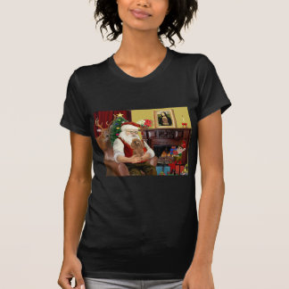 T-shirt Brinquedo Damasco do Papai Noel/Poodle Min.