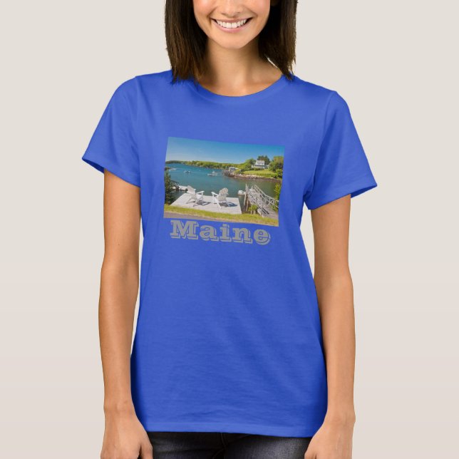 T-shirt Bristol sul na costa de Maine (Frente)