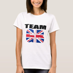T-shirt britânico da bandeira do GB da equipe