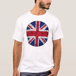 T-shirt BRITÂNICO da bola de futebol