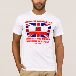T-shirt britânico de Gibraltar