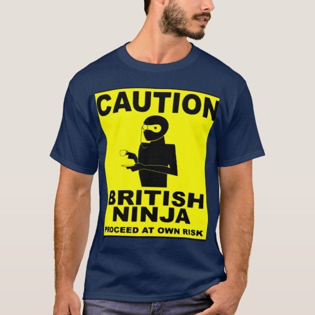 T-shirt britânico de Ninja (Frente)