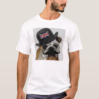 T-shirt britânico do buldogue