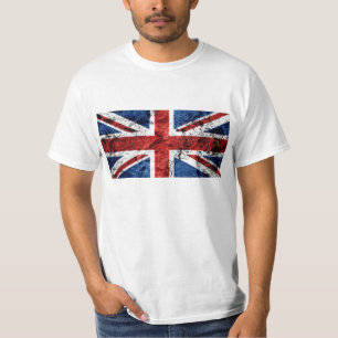 T-shirt BRITÂNICO do GRUNGE da BANDEIRA