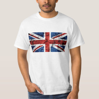 T-shirt BRITÂNICO do GRUNGE da BANDEIRA