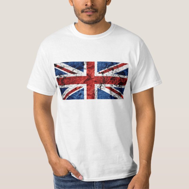 T-shirt BRITÂNICO do GRUNGE da BANDEIRA (Frente)