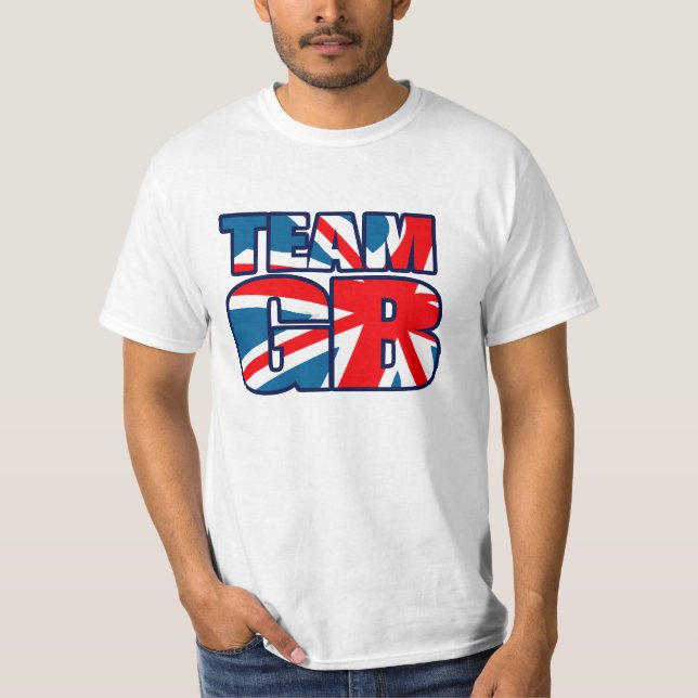 T-shirt britânico do jaque de união do GB da (Frente)