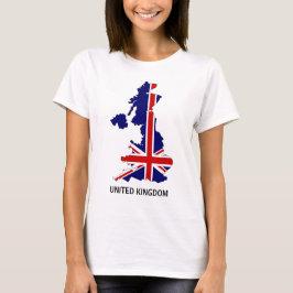 T-shirt britânico do mapa