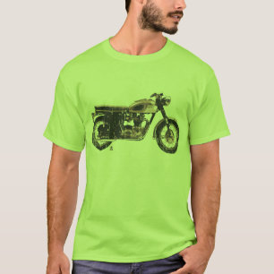 T-shirt britânico legal e simples da motocicleta