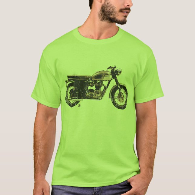 T-shirt britânico legal e simples da motocicleta (Frente)