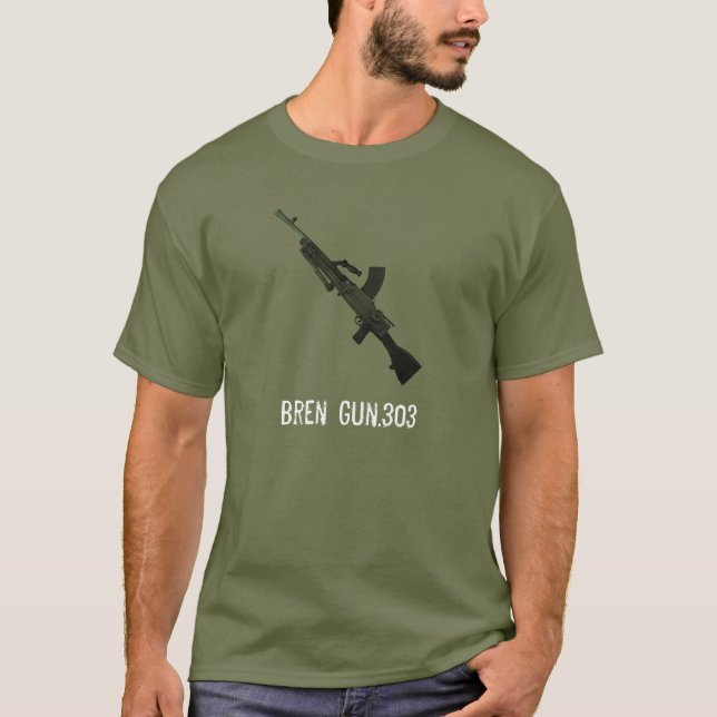T-shirt British Bren Gun.303.Army Tee (Frente)