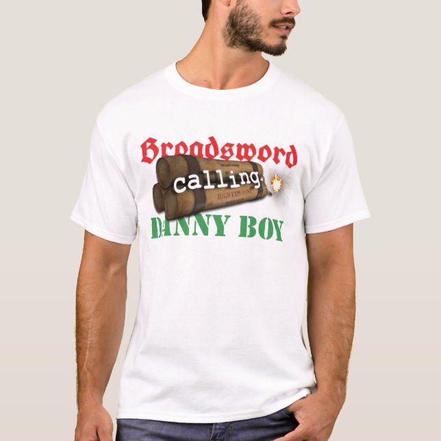 T-shirt Broadsword que chama o menino de Danny (Frente)