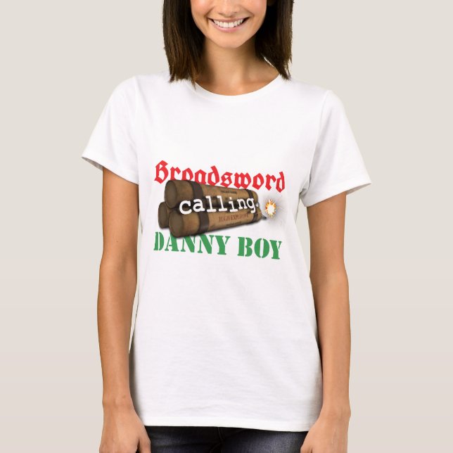 T-shirt Broadsword que chama o menino de Danny (Frente)