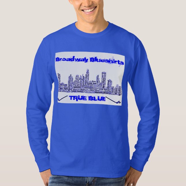 T-shirt Broadway Blueshirts Longsleeve verdadeiro (Frente)