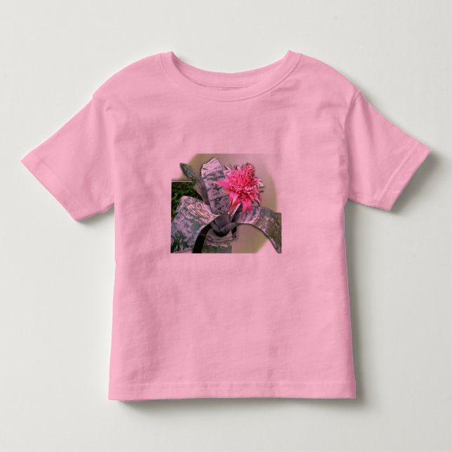 T-shirt Bromélia Flores Rosa (Frente)