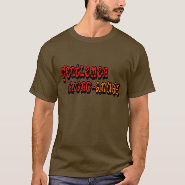 T-shirt Broncos do bronc-anuss dos cavalheiros (Frente)