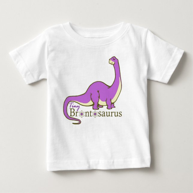 T-shirt Brontosaurus minúsculo, roxo (Frente)