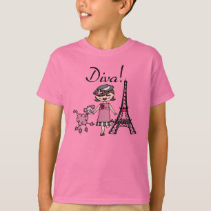 T-shirt Brown Hair Diva