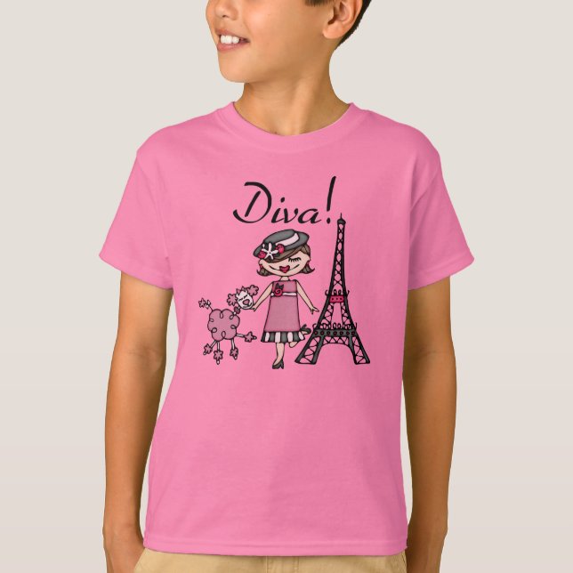 T-shirt Brown Hair Diva (Frente)